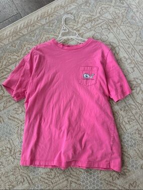 Vineyard Vines Kids Hot Pink Short Sleeve Pocket Tee